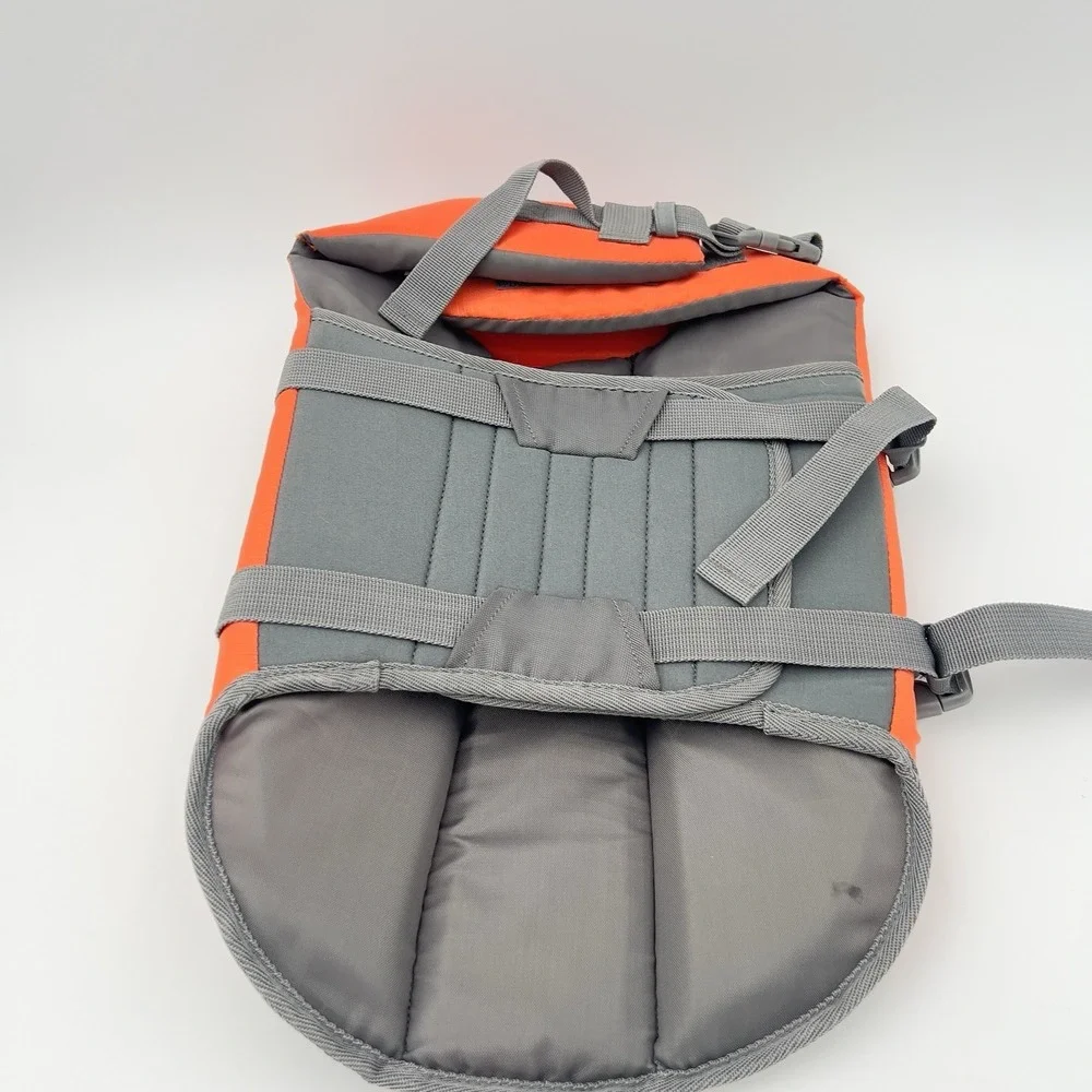 Frisco Dog Life Jacket Size Medium Orange Gray 30-55lbs Girth 21